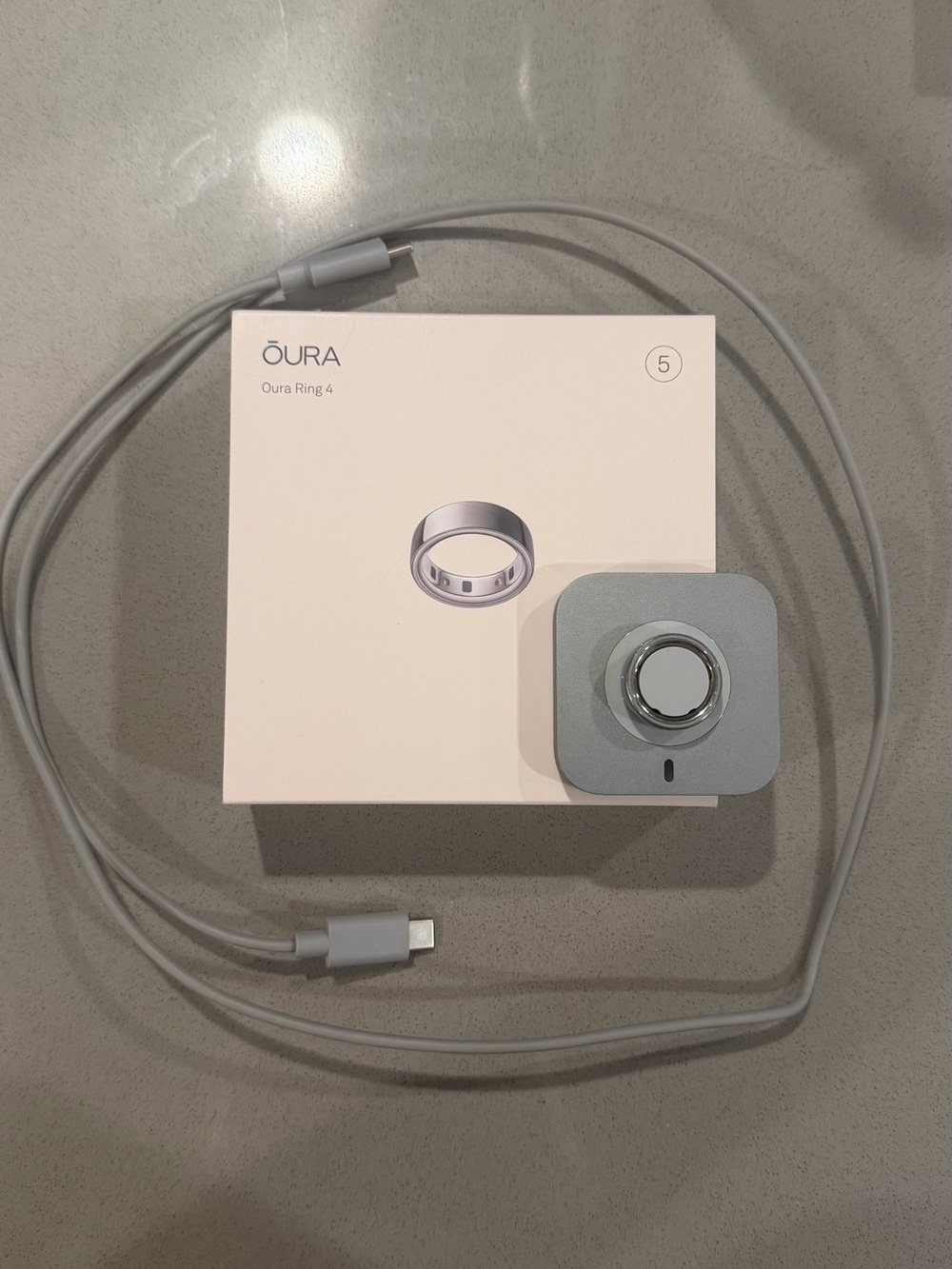 Newest Oura Ring 4 Silver - Size 5